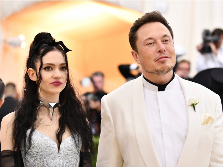 Elon Musk with partner Grimes
