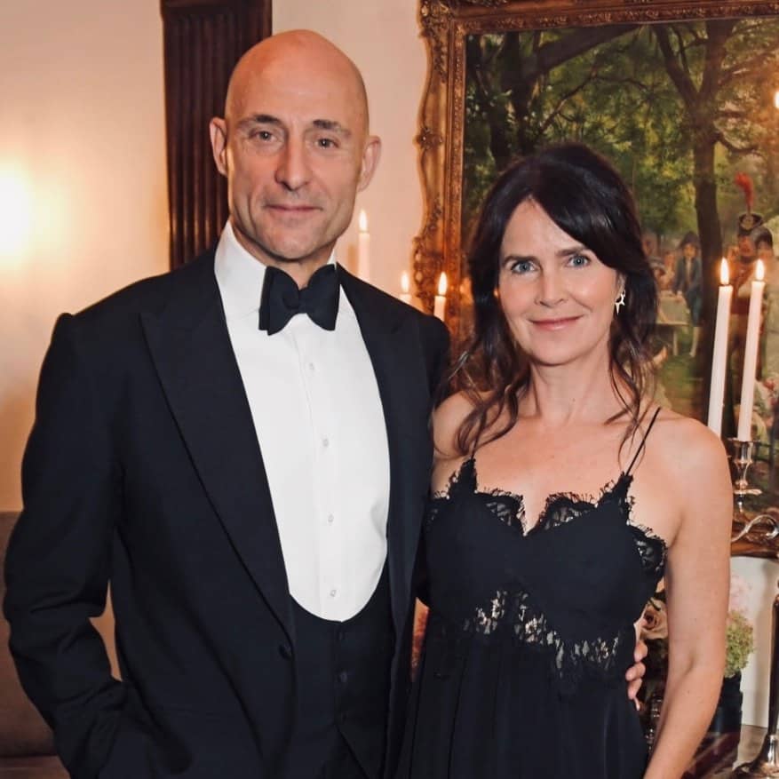 Mark Strong with wife, Liza Marshall